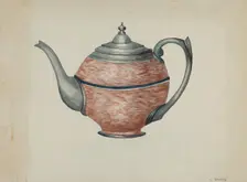 Pewter Teapot, c. 1936. Creator: Beulah Bradleigh