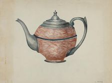 Pewter Teapot, c. 1936. Creator: Beulah Bradleigh