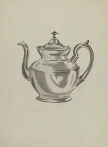 Pewter Teapot, c. 1936. Creator: Fred Peterson
