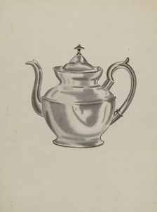 Pewter Teapot, c. 1936. Creator: Fred Peterson