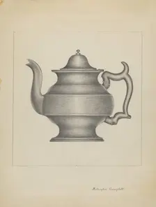 Pewter Teapot, c. 1936. Creator: Rollington Campbell