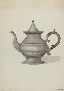 Pewter Teapot, c. 1937. Creator: Dana Bartlett