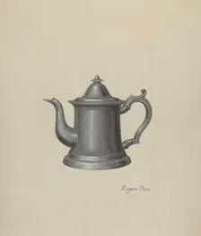 Pewter Teapot, c. 1937. Creator: Eugene Croe