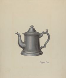Pewter Teapot, c. 1937. Creator: Eugene Croe