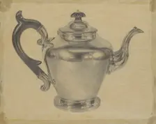 Pewter Teapot, c. 1937. Creator: Harry Goodman