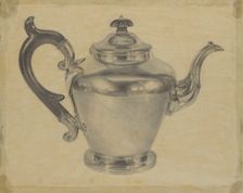 Pewter Teapot, c. 1937. Creator: Harry Goodman