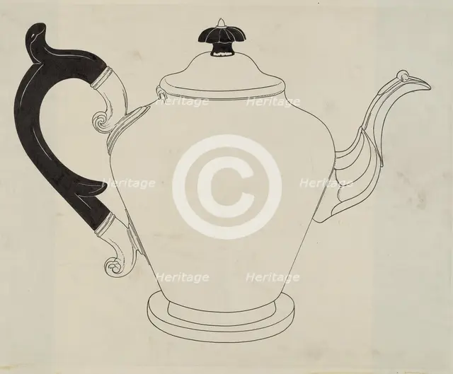 Pewter Teapot, c. 1937. Creator: Harry Goodman.