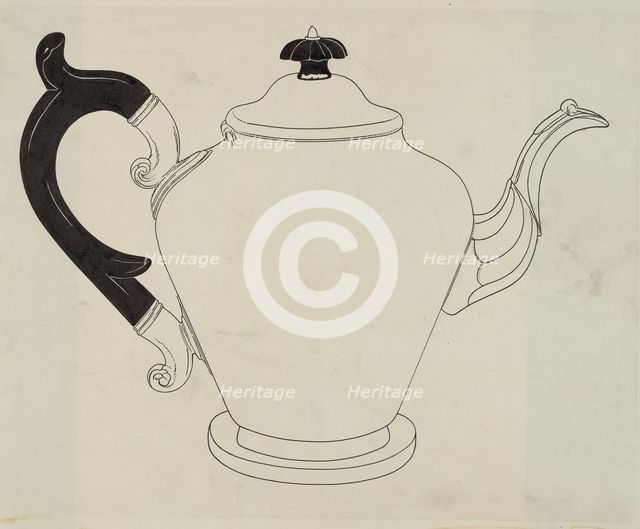 Pewter Teapot, c. 1937. Creator: Harry Goodman.