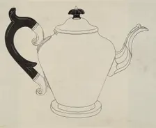 Pewter Teapot, c. 1937. Creator: Harry Goodman