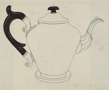 Pewter Teapot, c. 1937. Creator: Harry Goodman