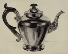 Pewter Teapot, c. 1937. Creator: Harry Goodman