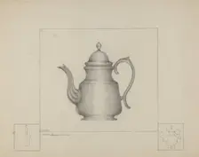 Pewter Teapot, c. 1937. Creator: Henry Meyers