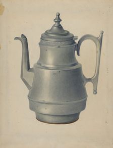 Pewter Teapot, c. 1937. Creator: Merkley, Arthur G.