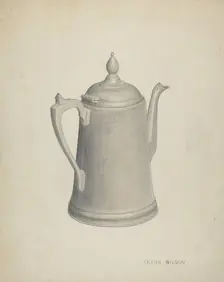 Pewter Teapot, c. 1941. Creator: Glenn Wilson