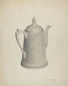 Pewter Teapot, c. 1941. Creator: Glenn Wilson
