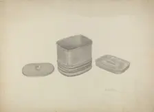 Pewter Tobacco Jar, c. 1941. Creator: Ardella Watkins