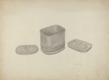 Pewter Tobacco Jar, c. 1941. Creator: Ardella Watkins