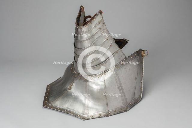 Peytral and Lower Neck Defense of a Horse Armor, Augsburg, mid-16th cent. with 19th cent. etching. Creator: Unknown.