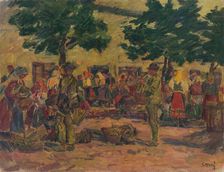 Pezinok Market, around 1935. Creator: Gustav Mally