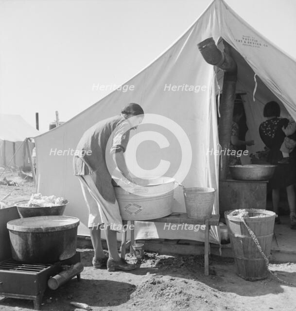 Pea picker camp, Calipatria, Imperial Valley, California, 1939. Creator: Dorothea Lange.