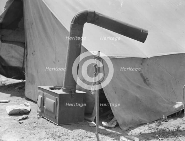 Pea pickers' tent near San Jose, California, 1939. Creator: Dorothea Lange.