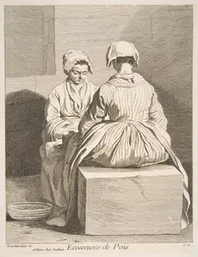 Pea Shellers, 1737. Creator: Caylus, Anne-Claude-Philippe de