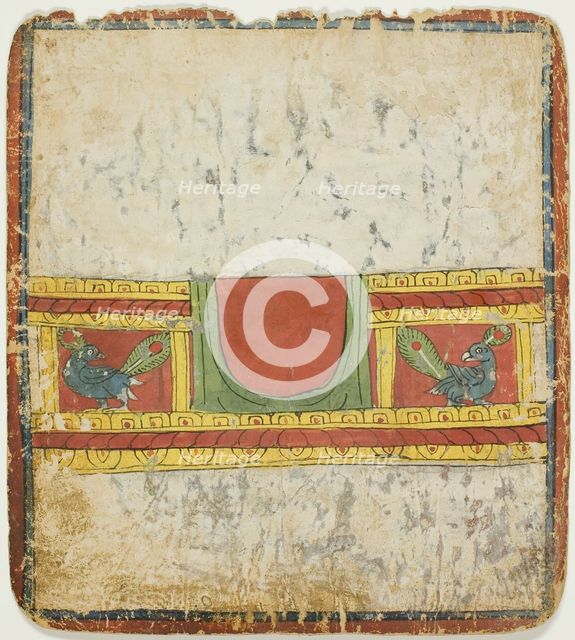 Peacock Throne, from a Set of Initiation Cards (Tsakali), 14th/15th century. Creator: Unknown.