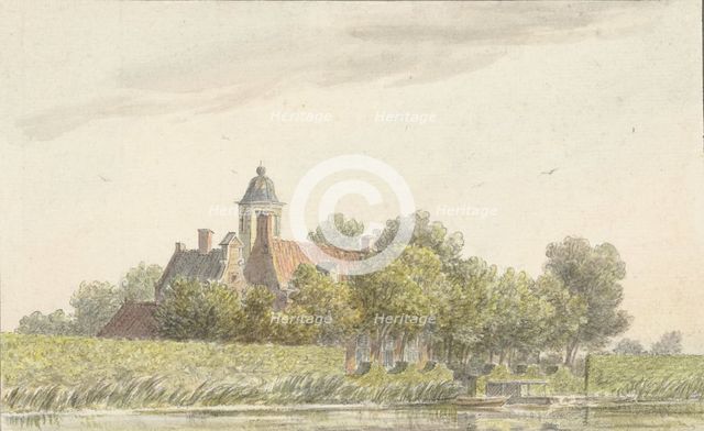 Peacock garden on the Amstel, 1757-1805. Creator: Martinus van der Jagt.