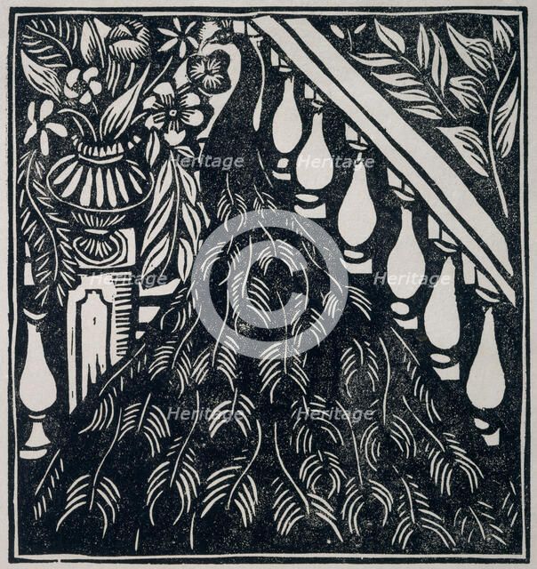 Peacock. Illustration to Le Bestiaire by G. Apollinaire, 1910-1911. Creator: Dufy, Raoul (1877-1953).
