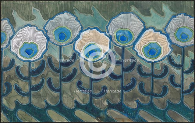 Peacock pattern, 1909.