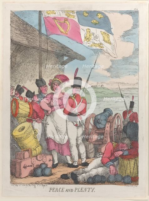 Peace and Plenty, March 8, 1814., March 8, 1814. Creator: Thomas Rowlandson.