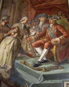 Peace between the Spanish king Charles III and the Tripoli Regency, Hall of Charles III.. Creators: Unknown, Pere Pau Montaña