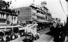 Peace Day parade on Queen Street, Brisbane, 1919. Creator: Unknown
