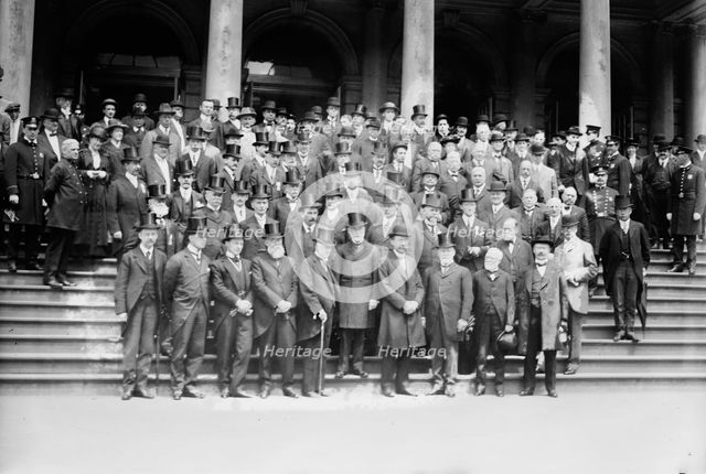 Peace delegates at City Hall, 1913. Creator: Bain News Service.