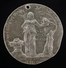 Peace Holding an Olive Branch and Helmet [reverse], 1463. Creator: Francesco Laurana