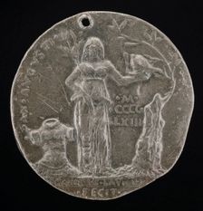 Peace Holding an Olive Branch and Helmet [reverse], 1463. Creator: Francesco Laurana