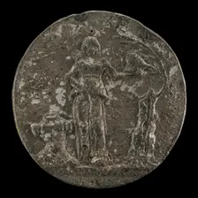 Peace Holding an Olive Branch and Helmet [reverse], 1463. Creator: Francesco Laurana