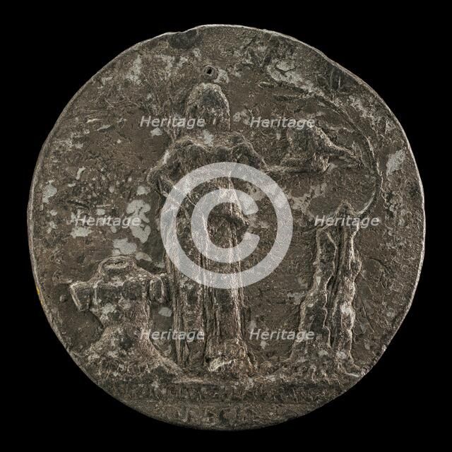 Peace Holding an Olive Branch and Helmet [reverse], 1463. Creator: Francesco Laurana.