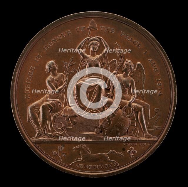 Peace of 1814 [reverse], 1814. Creator: Thomas Wyon.