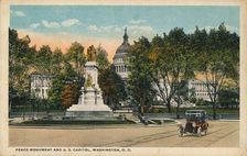 Peace Monument and U.S. Capitol, Washington, DC, c1910
