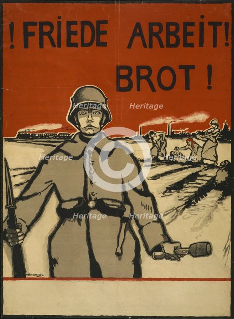 Peace, Work, Bread!, 1919. Creator: Bartels, Wera von (1886-1922).