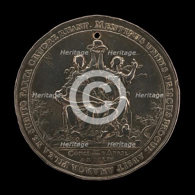 Peace with Holland [obverse], 1654. Creator: Sebastian Dadler.