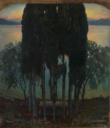 Peace. Tomb among the Cypresses, 1910s. Creator: Savini, Alfredo (1868-1924)