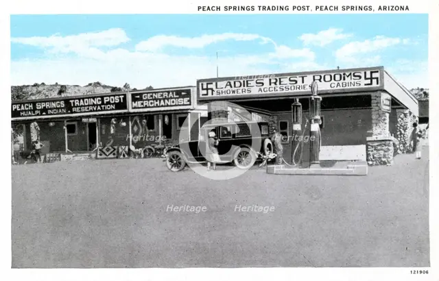 Peach Springs Trading Post, Peach Springs, Arizona, USA, 1928. Artist: Unknown
