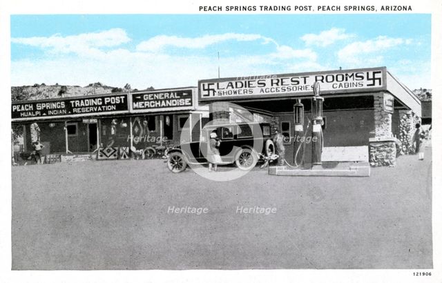 Peach Springs Trading Post, Peach Springs, Arizona, USA, 1928. Artist: Unknown