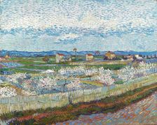 Peach Trees in Blossom, 1889. Creator: Gogh, Vincent, van (1853-1890)