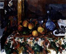 Peaches, Carafe and Figure, c1900. Creator: Cézanne, Paul (1839-1906)