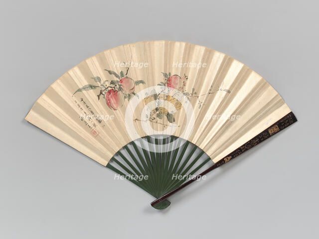 Peaches, Pomegranate, and Fingered Citron, 1832. Creator: Yamamoto Baiitsu.