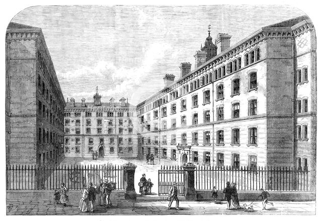 Peabody-Square, Westminster, for the dwellings of the poor, 1869. Creator: Unknown.