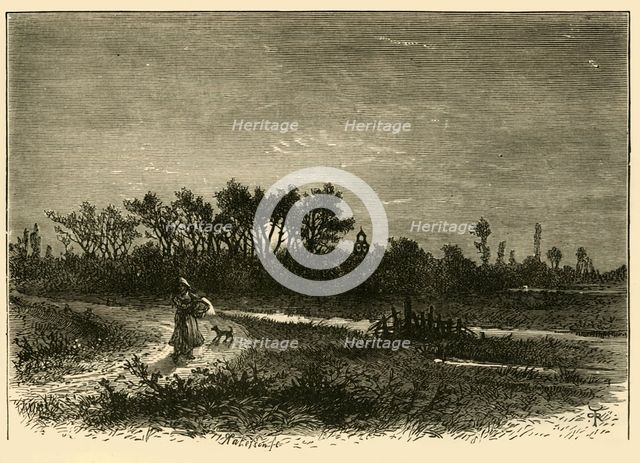 'Peakirk, from the Cut', 1898. Creator: Unknown.